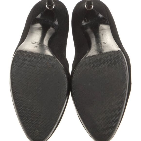 Gucci Bamboo Accent Black Suede Heels - Picture 5 of 12